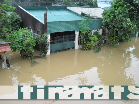 Our house in waist-deep (or so) flood, the morning after Typhoon Ondoy hit