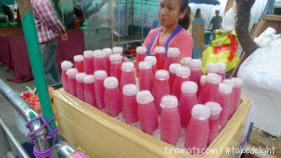 Pomegranate juice - didn't get to taste this until the next day. 